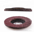 Aluminum oxide flap disc with fiberglass backing